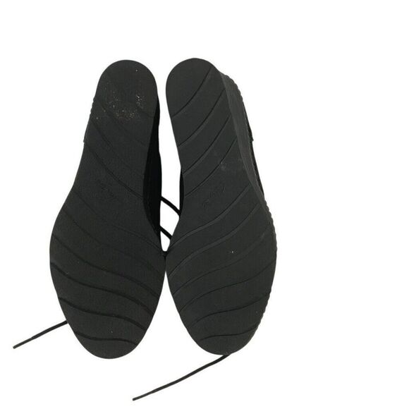 WOMEN'S CLARKS COLLECTION BLACK SUEDE WEDGE HEEL LACE-UP ANKLE BOOTS SZ 6.5 EUC! - Picture 5 of 5
